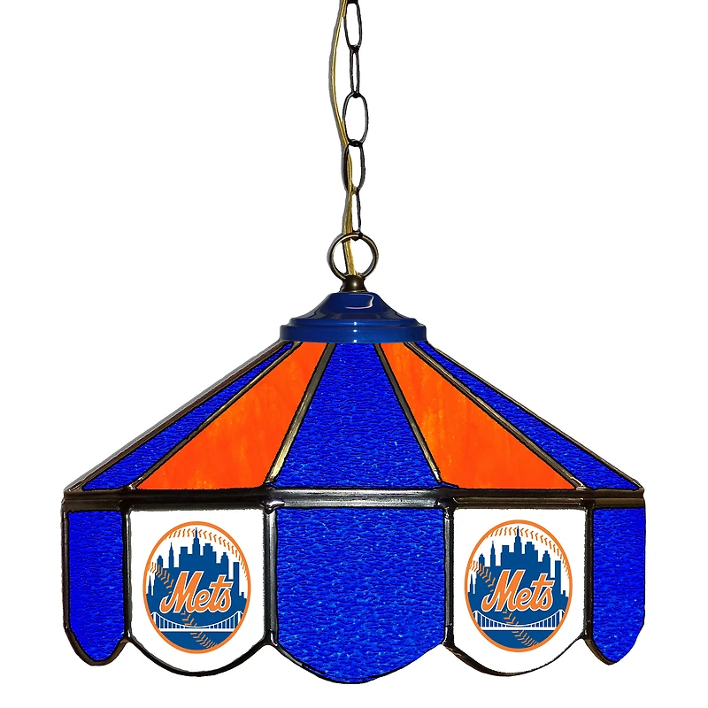 New York Mets 14" Team Logo Glass Pub Lamp
