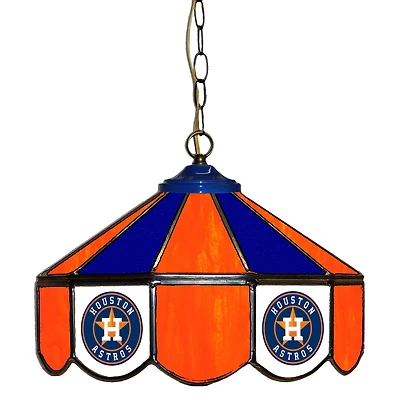 Houston Astros 14" Team Logo Glass Pub Lamp