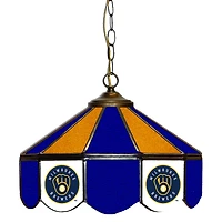 Milwaukee Brewers 14" Team Logo Glass Pub Lamp