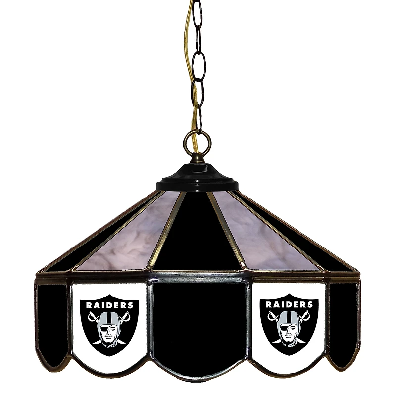 Las Vegas Raiders 14" Team Logo Glass Pub Lamp