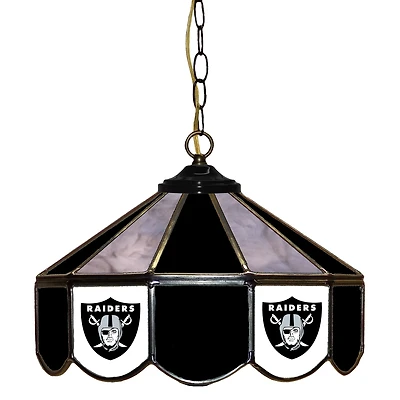 Las Vegas Raiders 14" Team Logo Glass Pub Lamp