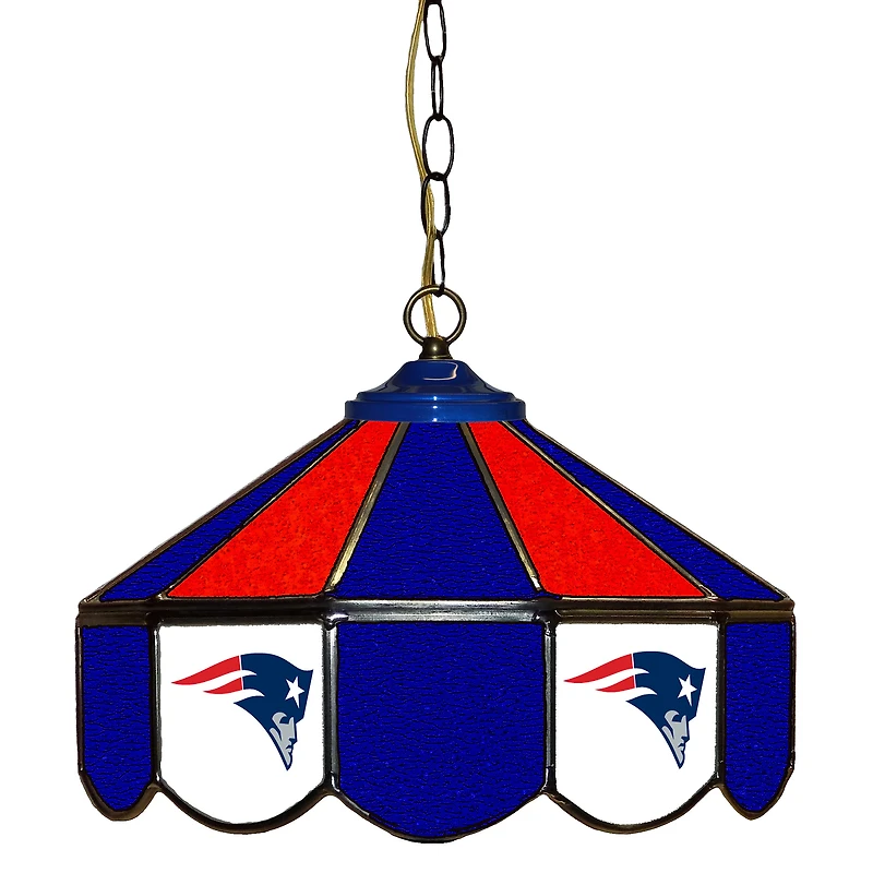 New England Patriots 14" Team Logo Glass Pub Lamp