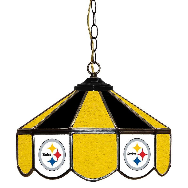 Pittsburgh Steelers 14" Team Logo Glass Pub Lamp