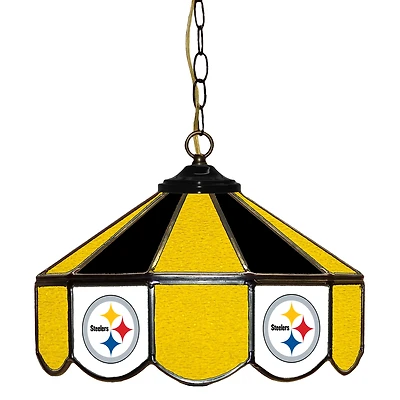 Pittsburgh Steelers 14" Team Logo Glass Pub Lamp