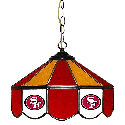 San Francisco 49ers 14" Team Logo Glass Pub Lamp