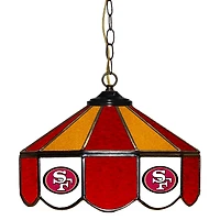 San Francisco 49ers 14" Team Logo Glass Pub Lamp