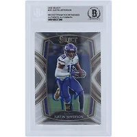 Justin Jefferson Minnesota Vikings Autographed 2020 Panini Select Club Level #261 Beckett Fanatics Witnessed Authenticated Rookie Card
