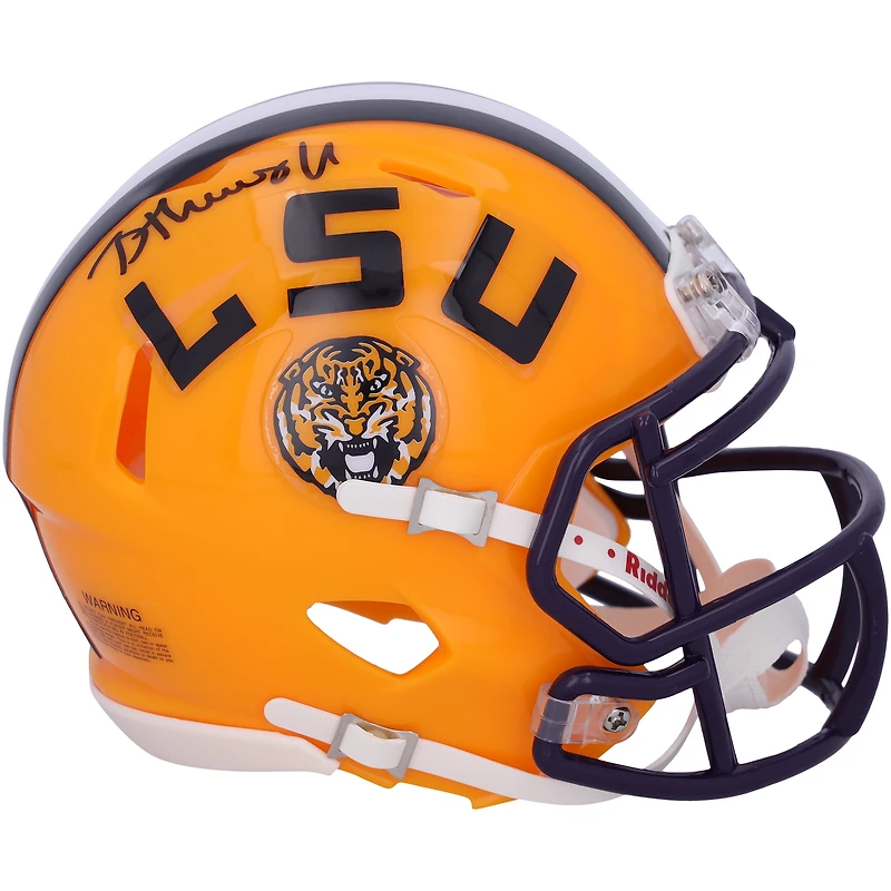 Brian Thomas Jr LSU Tigers Autographed Riddell Speed Mini Helmet
