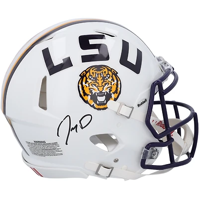Jayden Daniels LSU Tigers Autographed White Riddell Speed Authentic Helmet