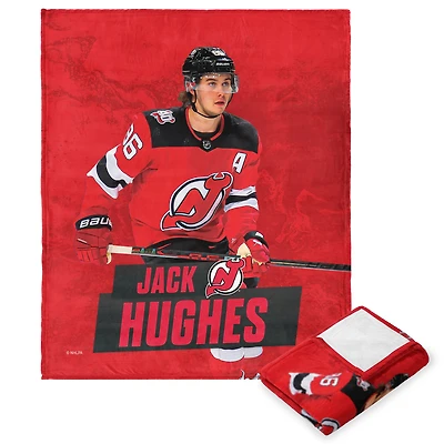 The Northwest Group Jack Hughes New Jersey Devils 50" x 60" Player Silk Touch Throw Blanket