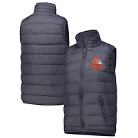 Women's  Dunbrooke  Charcoal Cleveland Browns Alberta Full-Zip Vest
