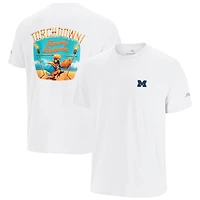 Men's Tommy Bahama White Michigan Wolverines Torchdown T-Shirt