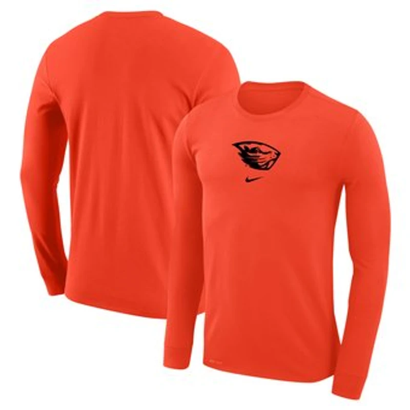 Men's Nike  Orange Oregon State Beavers Basketball Shootaround Long Sleeve T-Shirt