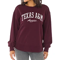 Women's  Maroon Texas A&M Aggies Yvette Pullover Sweatshirt