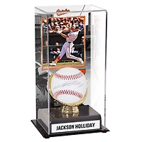 Jackson Holliday Baltimore Orioles Autographed Baseball and Sublimated Gold Glove Display Case with Image