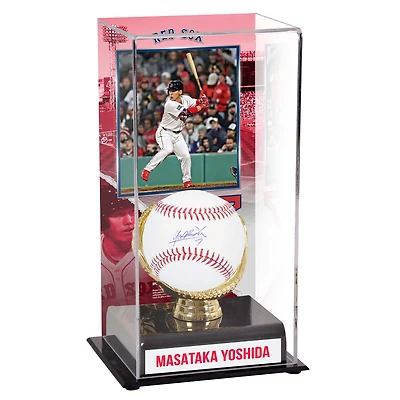 Masataka Yoshida Boston Red Sox Autographed Baseball and Sublimated Gold Glove Display Case with Image