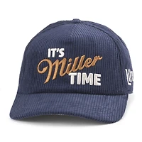 Men's American Needle Navy Miller Lite Balsam Wide Whale Corduroy Adjustable Hat