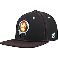 Youth Black Iron Man Glow-in-the-Dark Snapback Hat