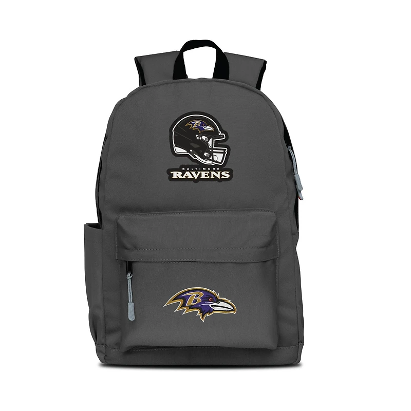 MOJO Gray Baltimore Ravens Two Logo Campus Backpack