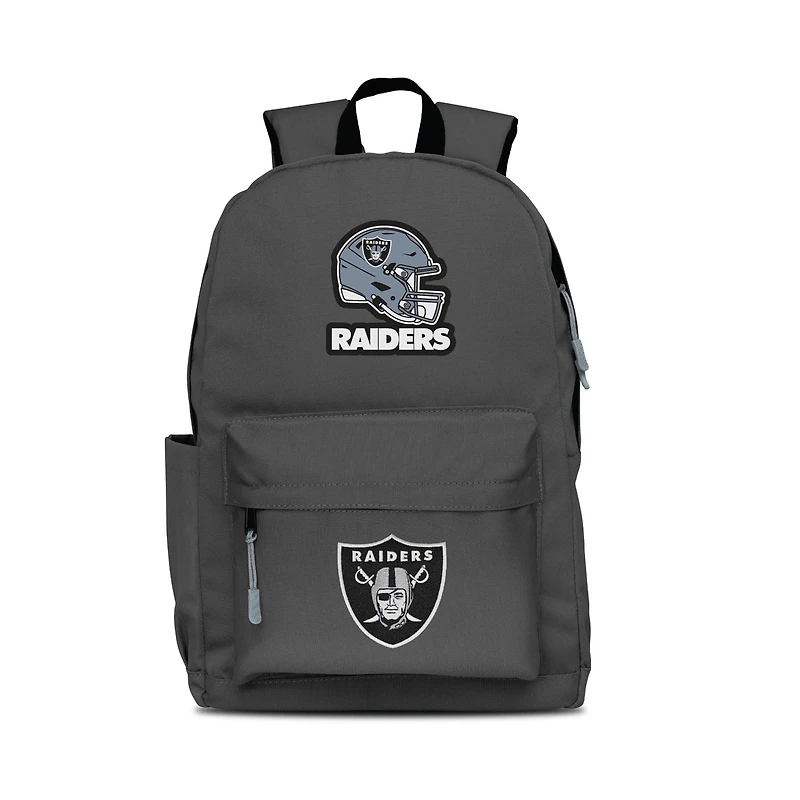 MOJO Gray Las Vegas Raiders Two Logo Campus Backpack