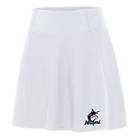 Women's Antigua White Miami Marlins Chip Skort
