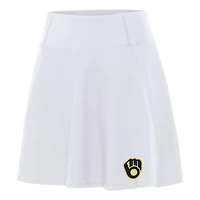 Women's Antigua White Milwaukee Brewers Chip Skort
