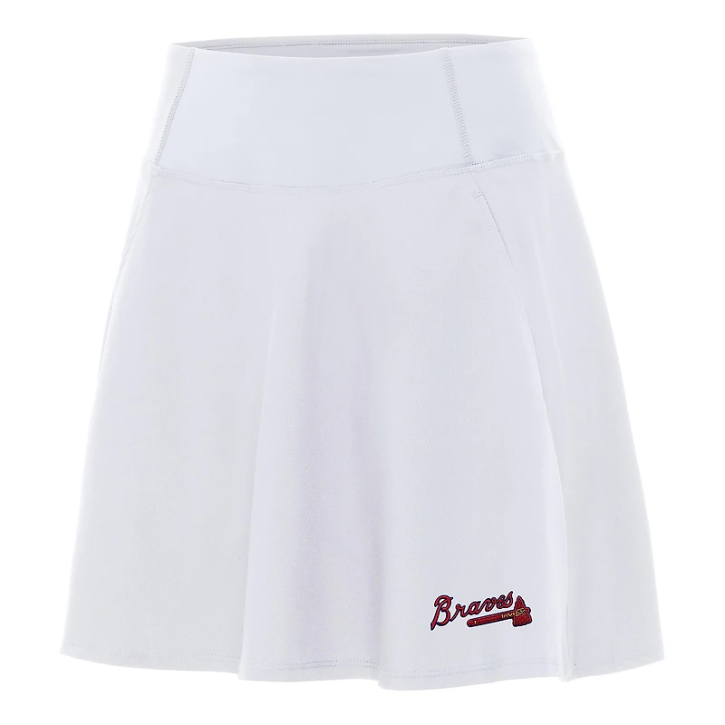 Women's Antigua White Atlanta Braves Chip Skort