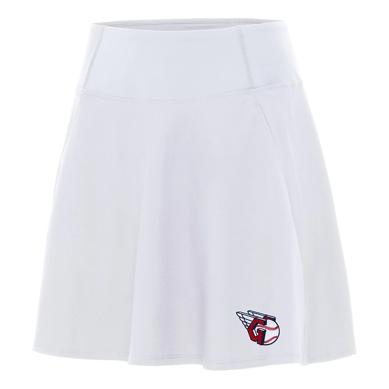 Women's Antigua White Cleveland Guardians Chip Skort