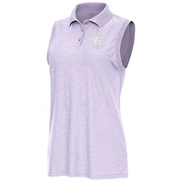Women's Antigua Lavender Chicago Cubs Recap Sleeveless Polo