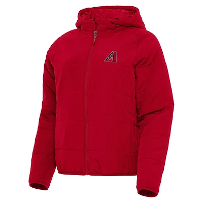 Women's Antigua Red Arizona Diamondbacks Universe Full-Zip Hoodie Jacket