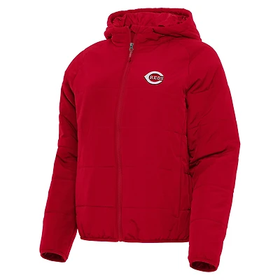 Women's Antigua Red Cincinnati Reds Universe Full-Zip Hoodie Jacket