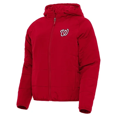 Women's Antigua Red Washington Nationals Universe Full-Zip Hoodie Jacket