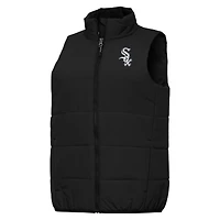 Women's Antigua Black Chicago White Sox Experience Full-Zip Vest