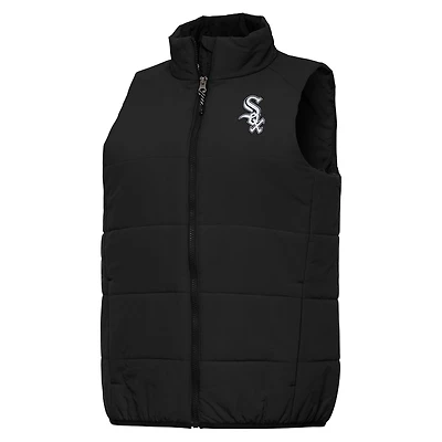 Women's Antigua Black Chicago White Sox Experience Full-Zip Vest