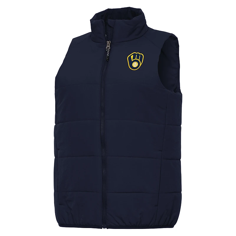 Women's Antigua Navy Milwaukee Brewers Experience Full-Zip Vest
