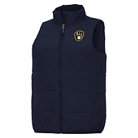 Women's Antigua Navy Milwaukee Brewers Experience Full-Zip Vest