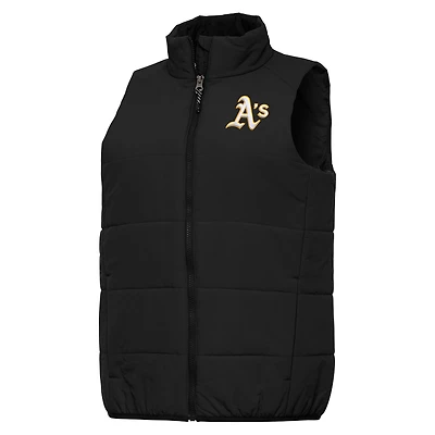 Women's Antigua Black Athletics Experience Full-Zip Vest