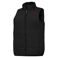 Women's Antigua Black San Francisco Giants Experience Full-Zip Vest