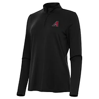 Women's Antigua Black Arizona Diamondbacks Reprocess Quarter-Zip Top