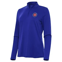 Women's Antigua Royal Chicago Cubs Reprocess Quarter-Zip Top