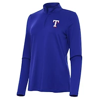 Women's Antigua Royal Texas Rangers Reprocess Quarter-Zip Top