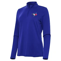 Women's Antigua Royal Toronto Blue Jays Reprocess Quarter-Zip Top