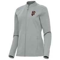 Women's Antigua  Gray San Francisco Giants Regard Full-Zip Jacket