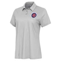Women's Antigua White/Gray Chicago Cubs Rings Polo
