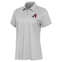 Women's Antigua White/Gray Arizona Diamondbacks Rings Polo