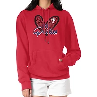 Women's G-III 4Her by Carl Banks Philadelphia Phillies Leopard Heart Pullover Hoodie