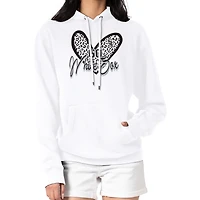 Women's G-III 4Her by Carl Banks White Chicago White Sox Leopard Heart Pullover Hoodie