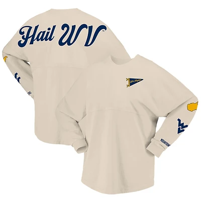 Women's Spirit Jersey Natural West Virginia Mountaineers Local Long Sleeve T-Shirt