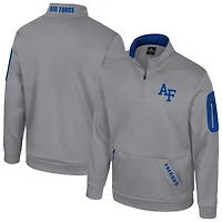 Men's Colosseum Silver Air Force Falcons Mainframe Quarter-Zip Fleece Jacket