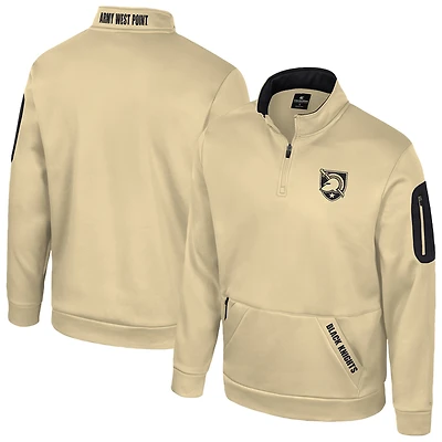 Men's Colosseum Gold Army Black Knights Mainframe Quarter-Zip Fleece Jacket